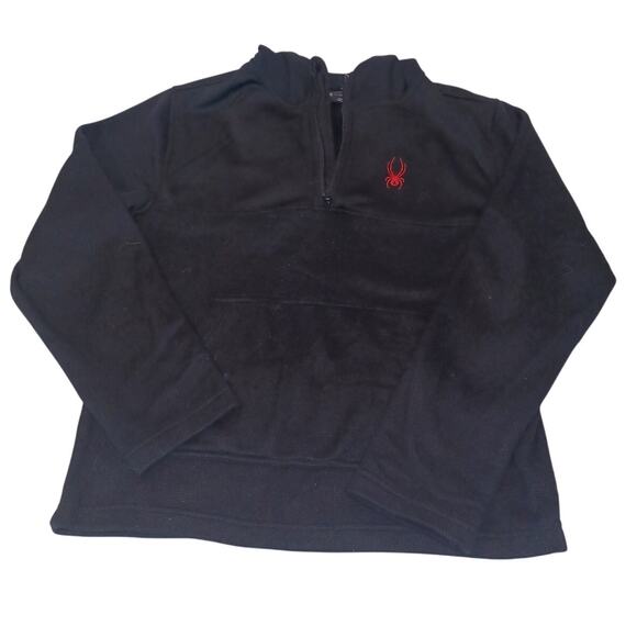 SPYDER Pullover Fleece Activewear Jacket for Men's Size M Black - Picture 1 of 8